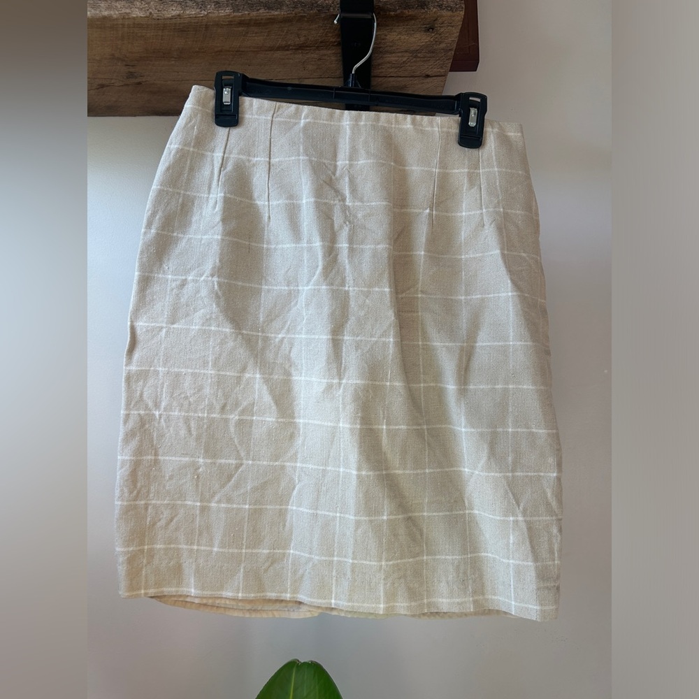 Vintage linen mini skirt